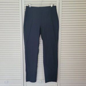 Eileen Fisher System Washable Stretch Slim Ankle Crepe Pant, Dark Peacock Blue